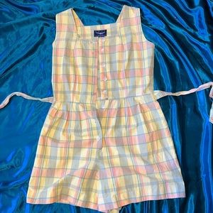 Vintage Romper Plaid